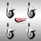 Service Caster 4 Inch 316SS Black Poly Swivel 7/8 Inch Expanding Stem Caster Set Lock Brake SCC-SS316TTLEX20S414-PPUB-BLK-78-4 - alternate 3